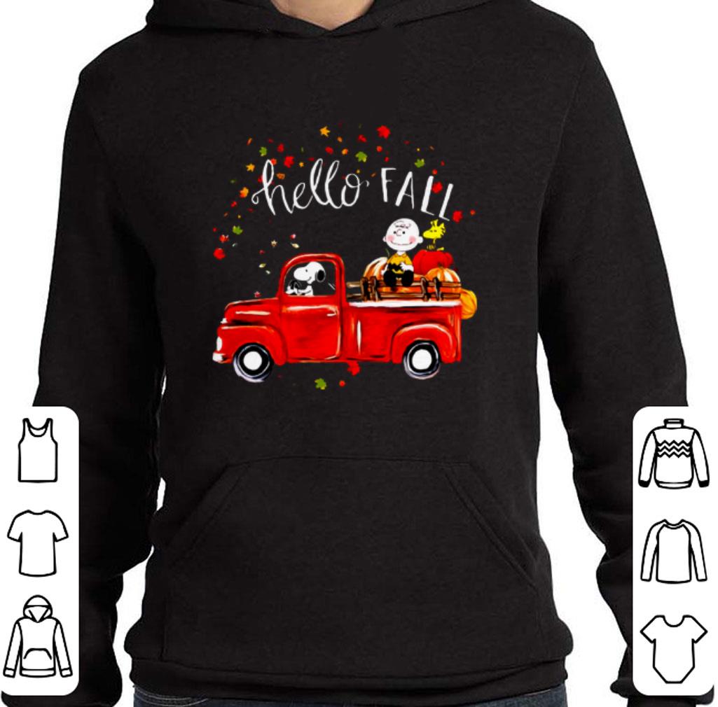 Pretty Hello fall Snoopy Driving Truck Charlie Brown Woodstock Hardvest shirt