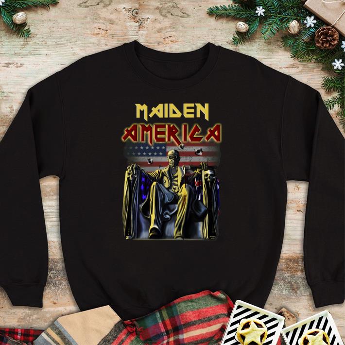 Top Iron Maiden American flag shirt