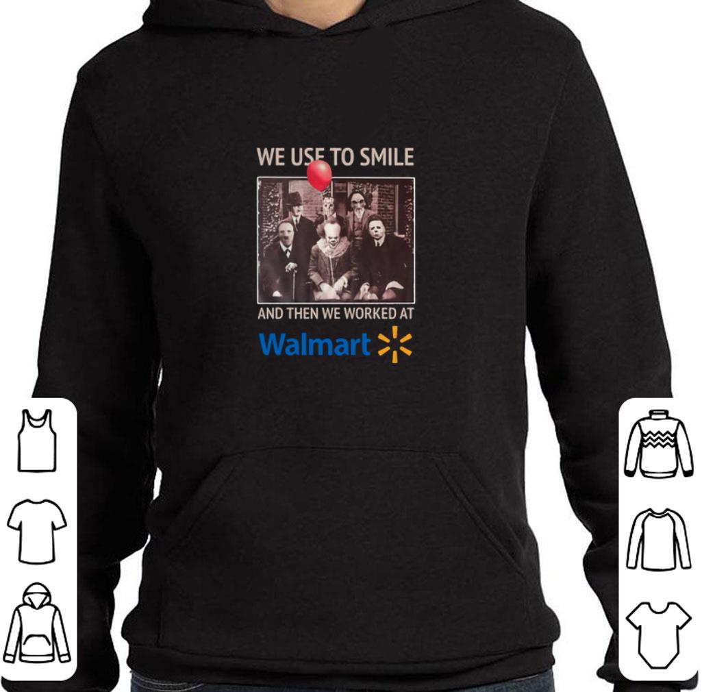 Top We used to smile and then we worked at Walmart horror characters shirt
