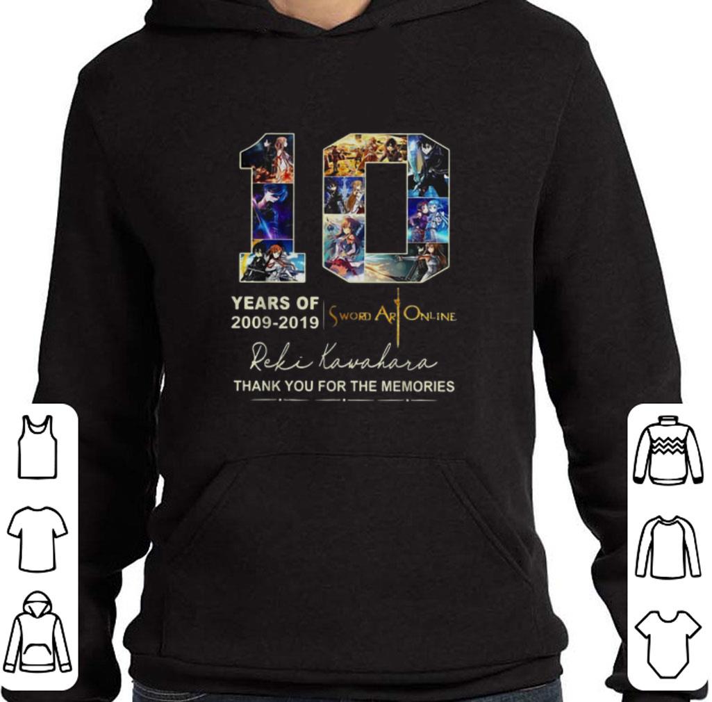 Awesome 10 years of 2009-2019 Sword Art Online thank you for the memories shirt