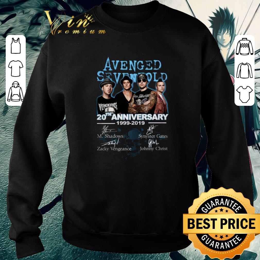 Awesome Avenged Sevenfold 20th Anniversary 1999-2019 Signatures shirt