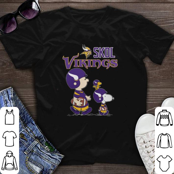 Awesome Skol Vikings Charlie Brown and Snoopy Minnesota Viking shirt