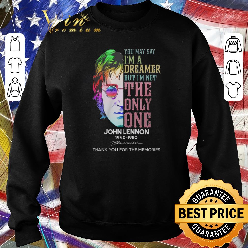 Funny John Lennon 1940-1980 signature thank you for the memories shirt