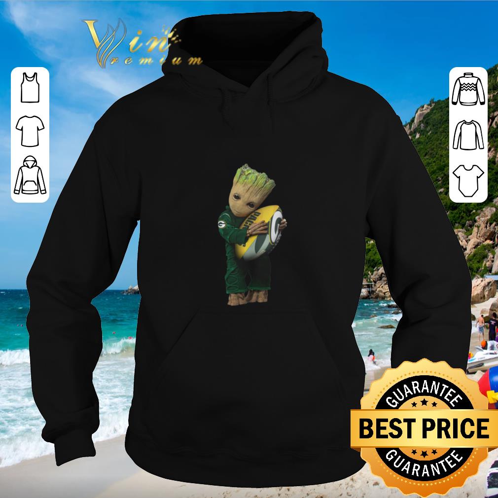 Hot Green Bay Packers Baby Groot hug rugby ball shirt