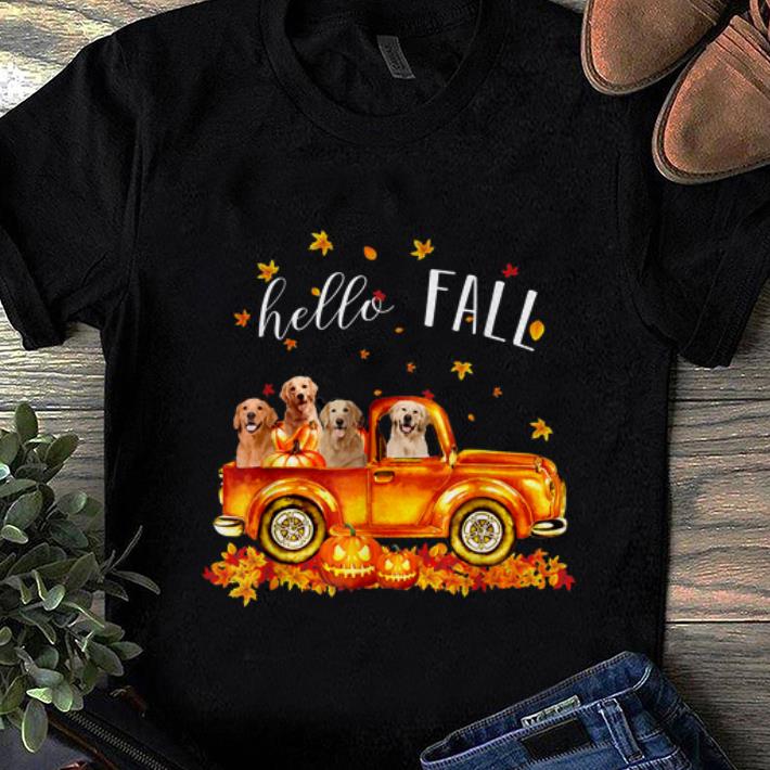 Hot Halloween Hello Fall Golden Retriever Golden Retriev shirt
