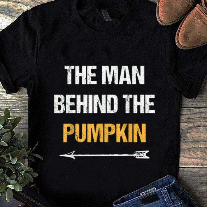 Hot Man Behind The Pumpkin Halloween Pregnancy Announcement Dad shirt