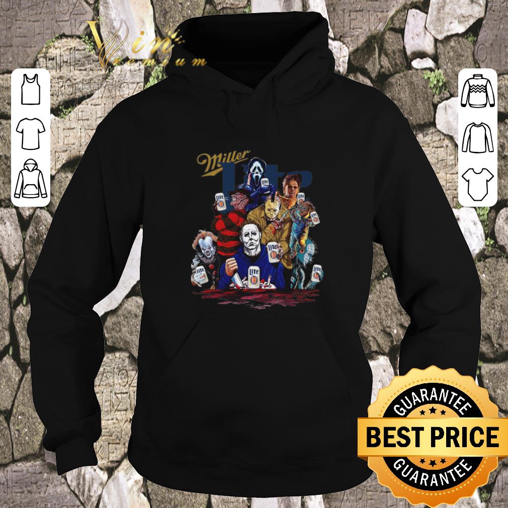 Hot Miller Lite Horror film characters shirt sweater