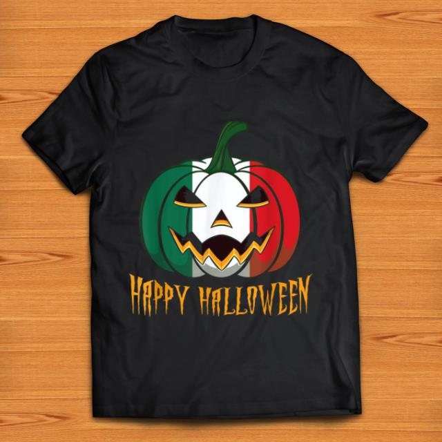 Official Italian Flag Halloween Pumpkin Italia Jack O Lantern Costume shirt