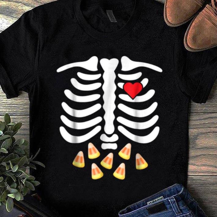 Original Halloween Skeleton Junk Food Belly Candy Corn shirt