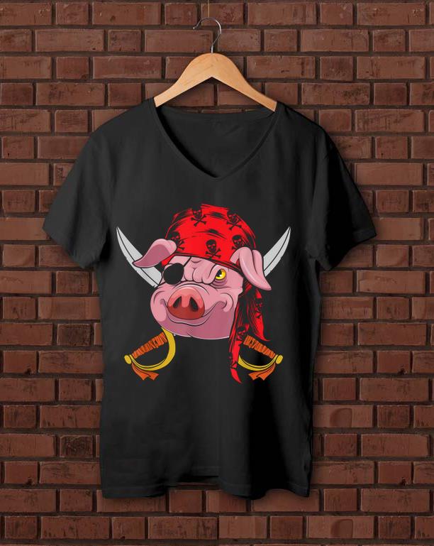 Original One Eyed Pirate Halloween Costume Pig shirt