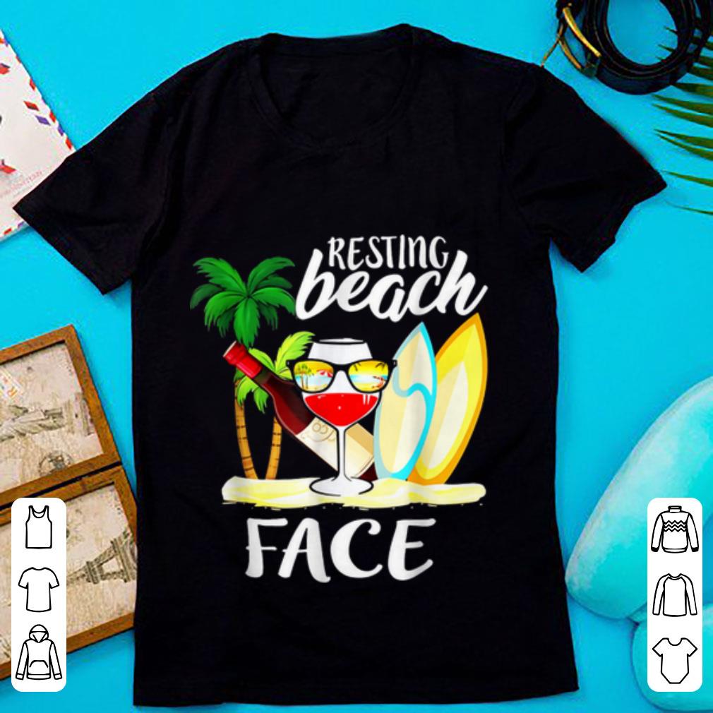 Original Resting Beach Face Wine Cool shirt