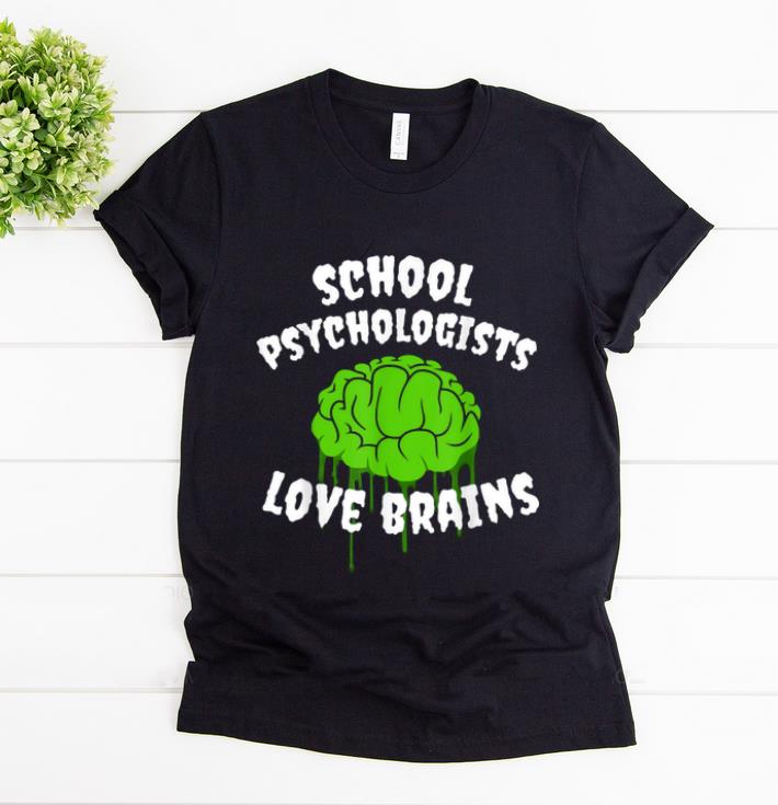 Original School Psychologist Halloween Teachers Love Brains shirt