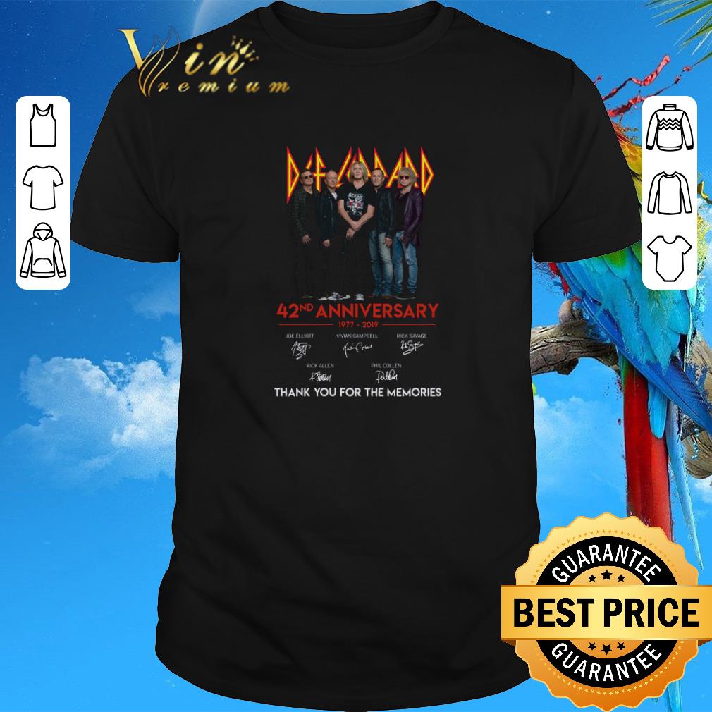 Pretty Def Leppard 42nd anniversary 1977-2019 signatures shirt sweater