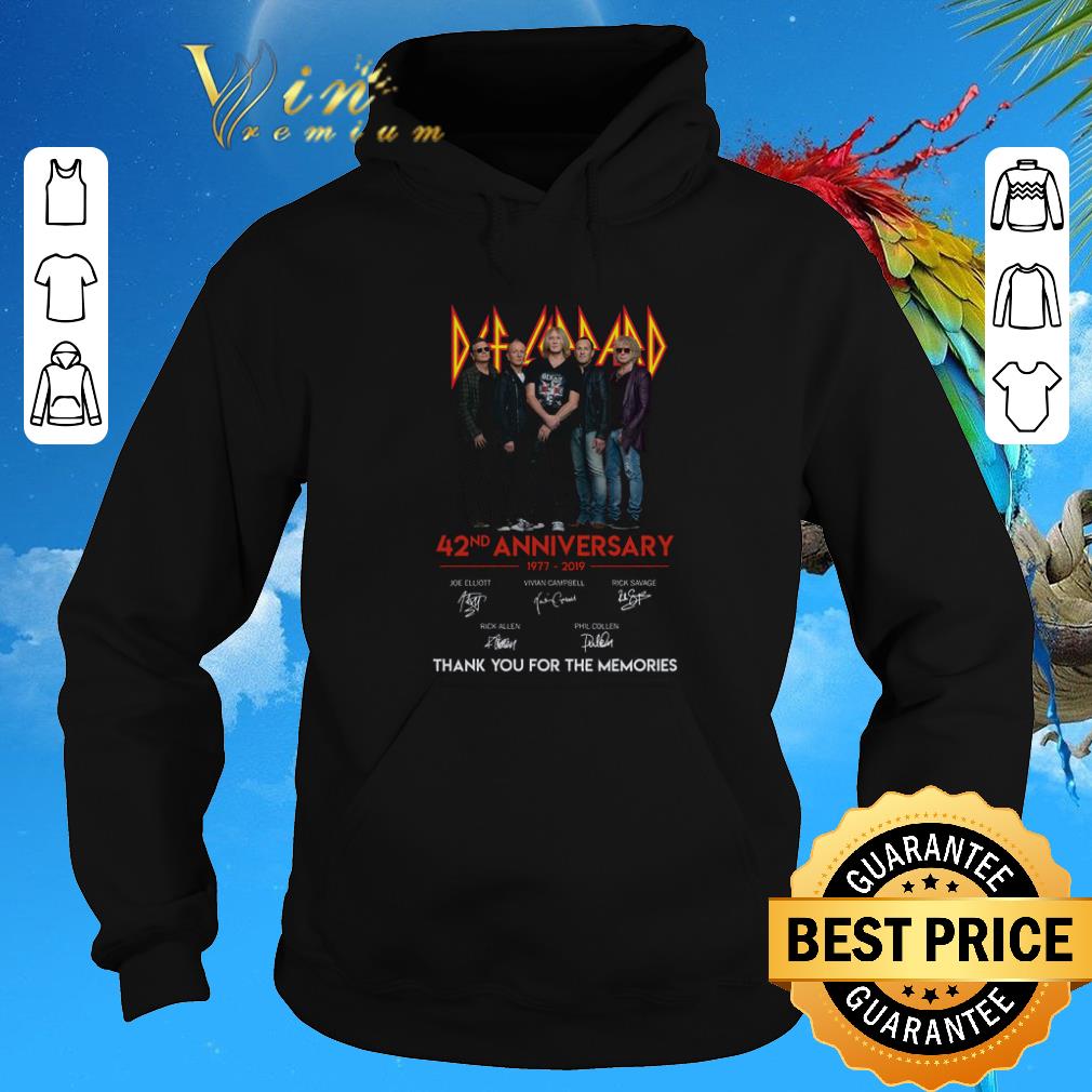 Pretty Def Leppard 42nd anniversary 1977-2019 signatures shirt sweater