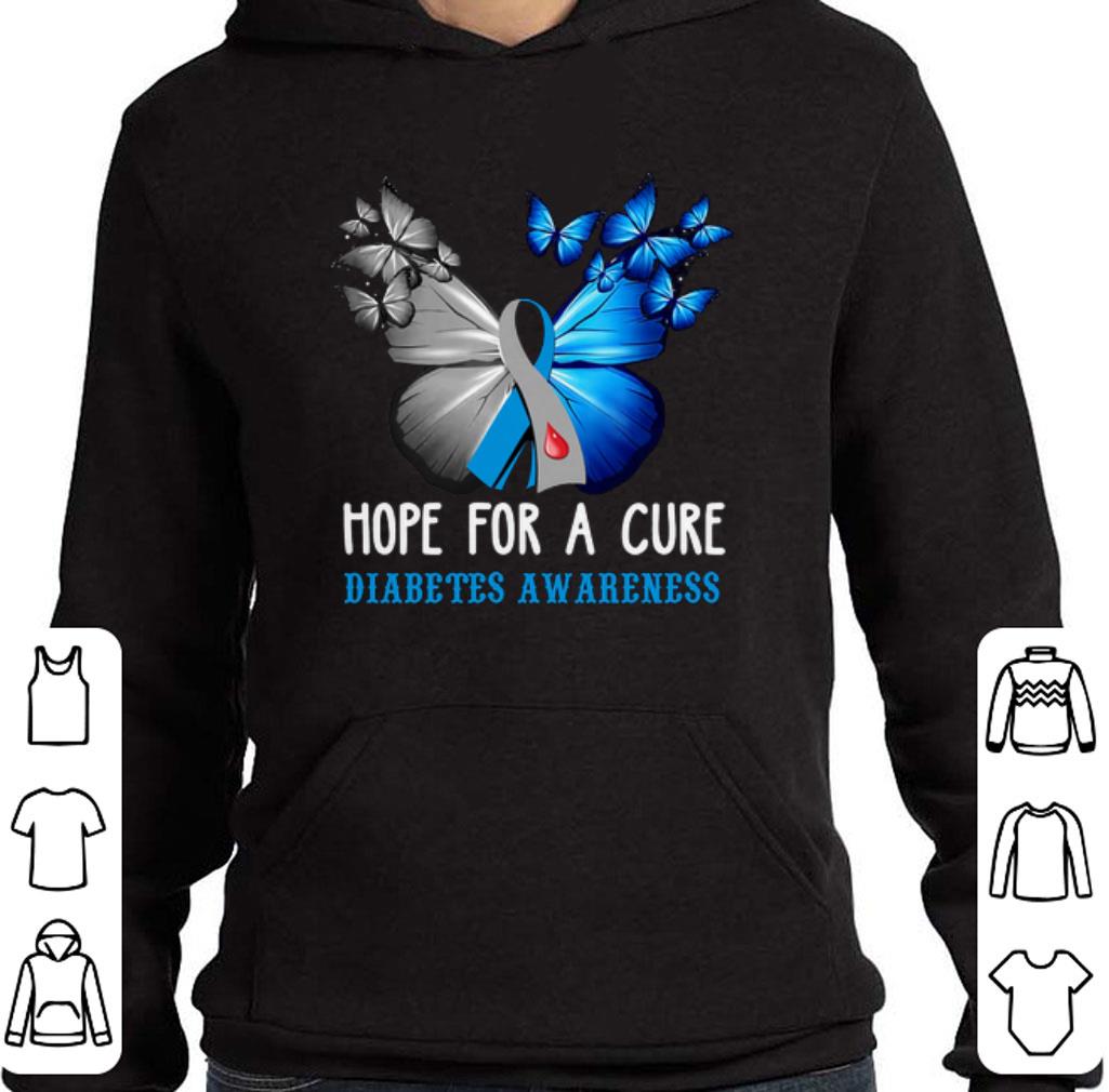 Top Hope for a cure Diabetes Awareness Butterfly shirt