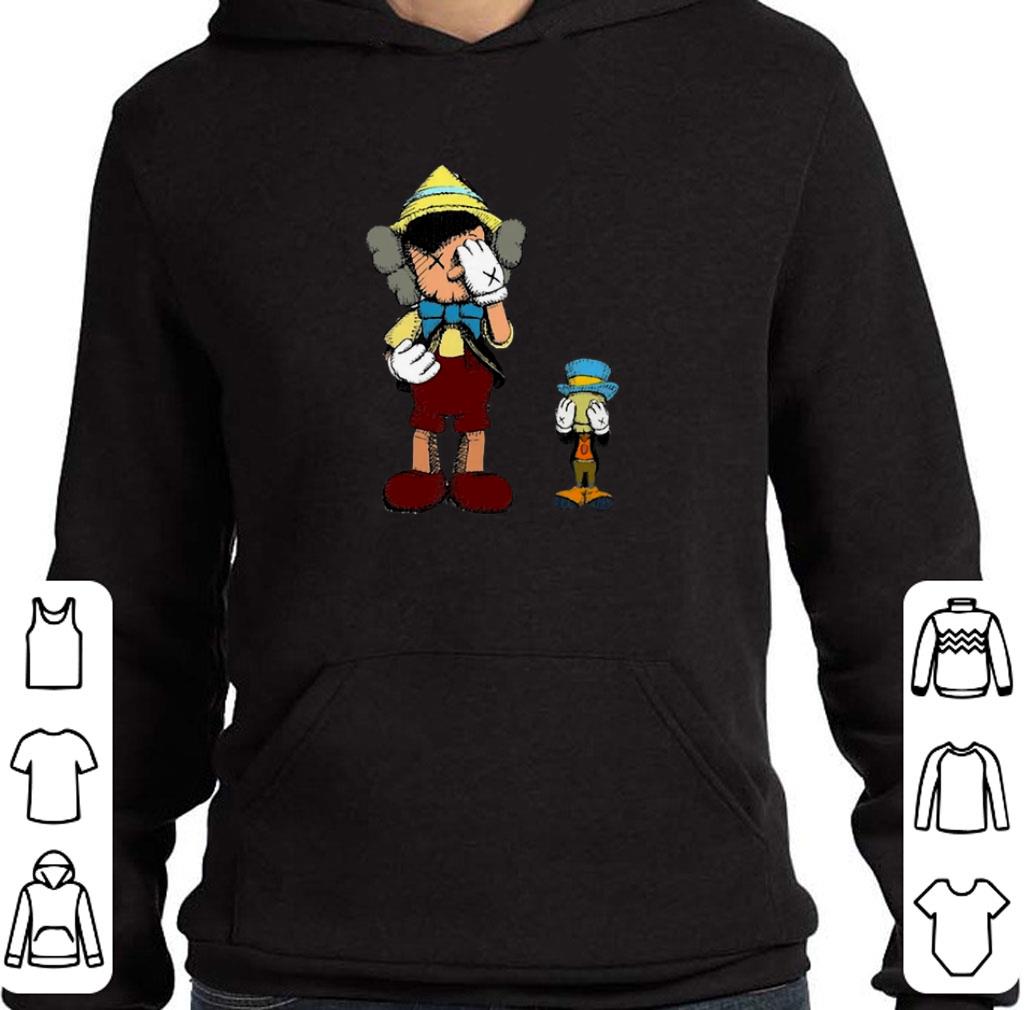 Awesome Kaws mashup Pinocchio and Jiminy Cricket shirt