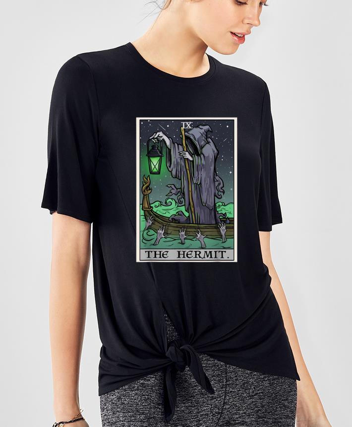Awesome The Hermit Tarot Card Gothic Halloween Grim Reaper Goth Gift shirt