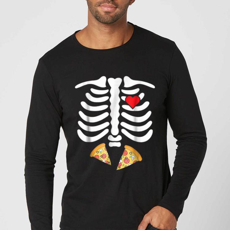 Hot Halloween Skeleton Junk Food Belly Pizza shirt