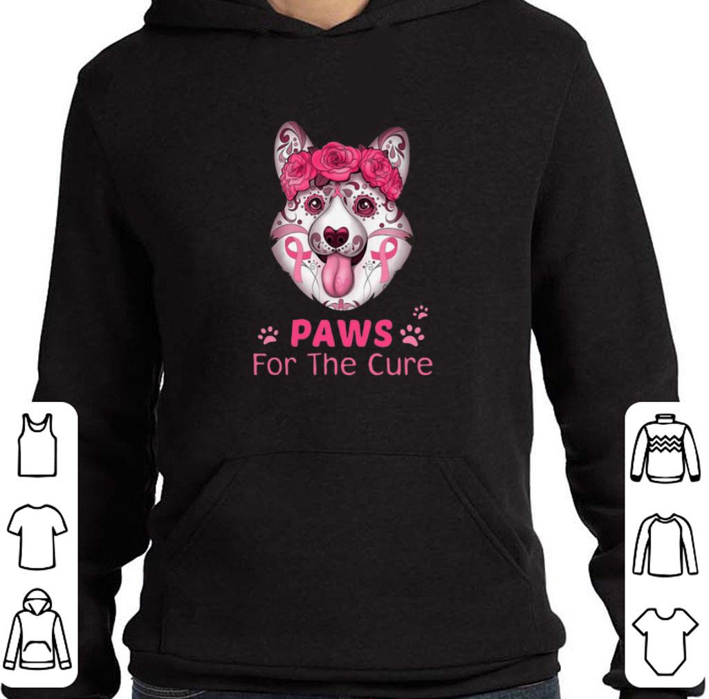 Nice Corgi Paws for the cure Breast Cancer Awareness shirt