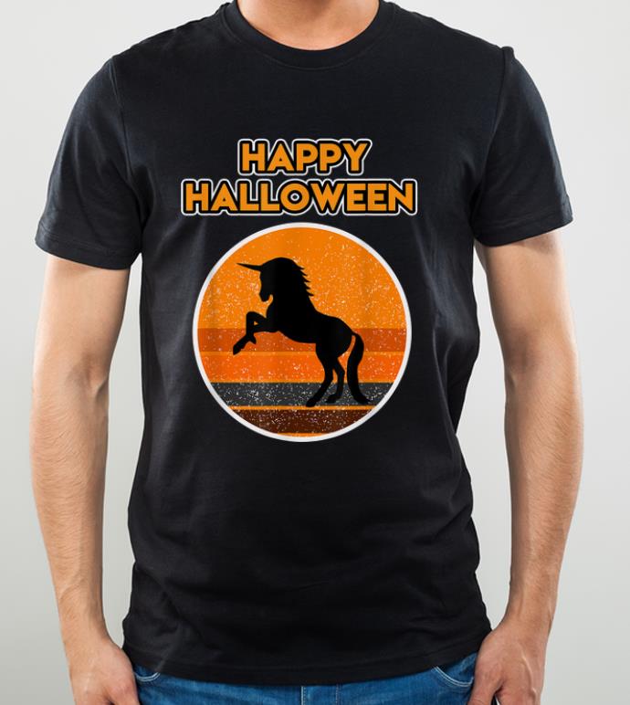 Nice Halloween with a beautiful black Unicorn shirt