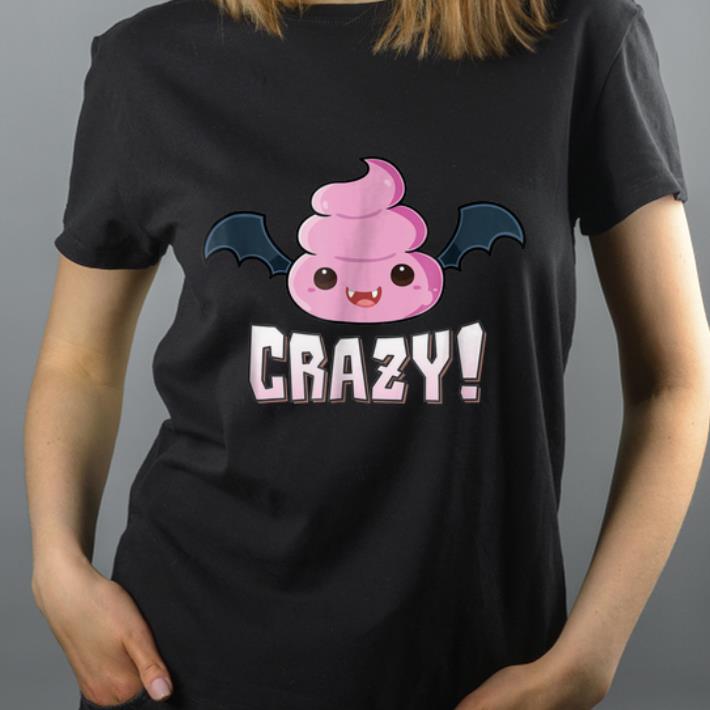 Official Batshit Crazy Vampire Bat Poo Emoji Halloween Tee shirt