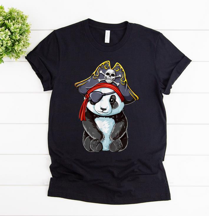 Official Panda Pirate Jolly Roger Flag Skull and Crossbones shirt