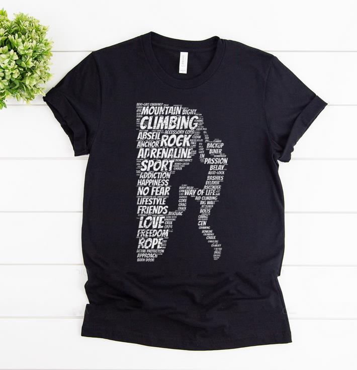 Official Rock Climbing Shape Typography shirt