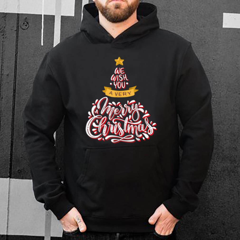 Official We Wish You a Merry Christmas Tree Xmas Family Holidays Gift shirt