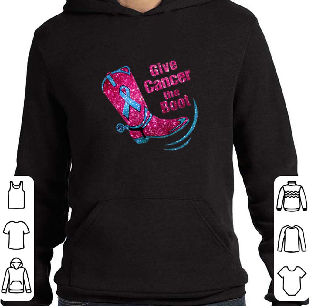 Original Give cancer the boot Breast Cancer Awareness shirt