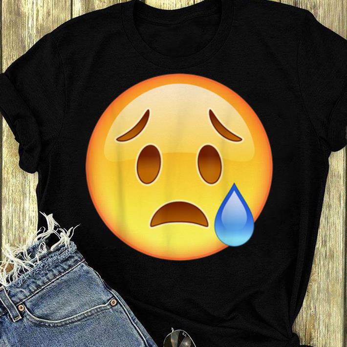 Premium Cute Emoji Tear of Sad Face Crying Emoticon Halloween Tee shirt