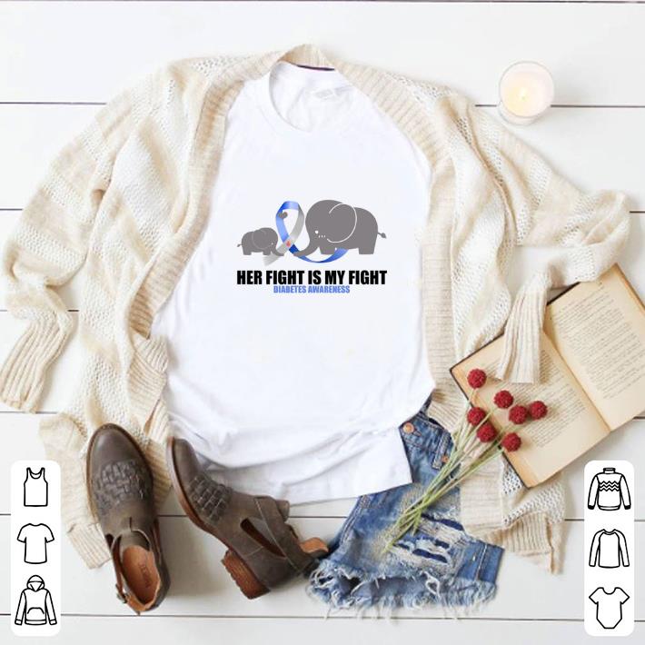Premium Elephants Her fight is my fight Diabetes Awareness shirt