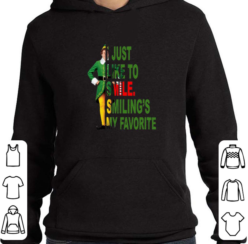 Premium Elf Buddy Hobbs just like to smile smiling's my favorite shirt