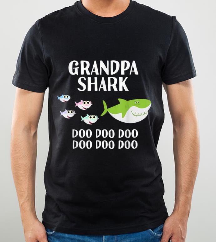 Premium Mens Grandpa Shark Halloween Christmas Grandpa Matching shirt