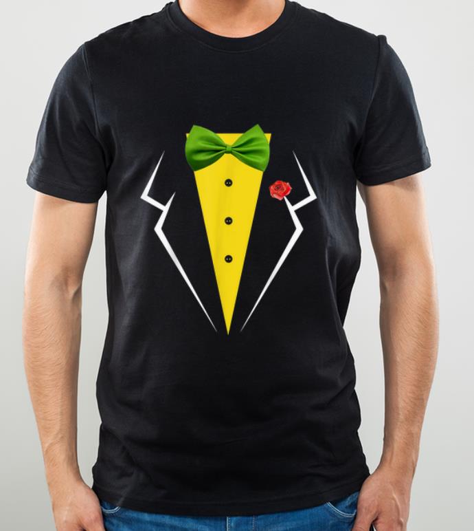 Premium Purple Tuxedo With Green Bow tie Halloween Costume shirt