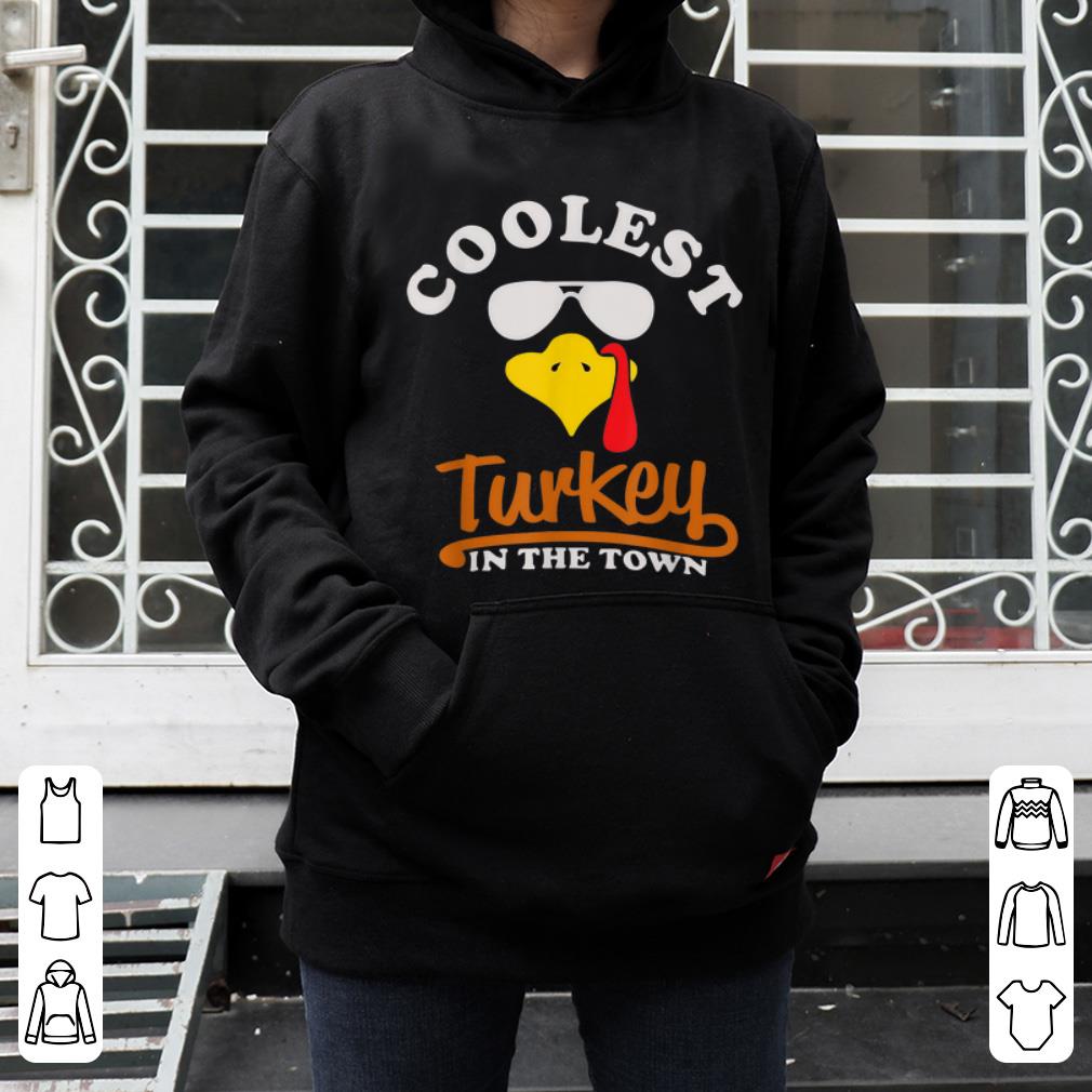 Pretty Coolest Turkey in Town Thanksgiving Outfits Kids shirt