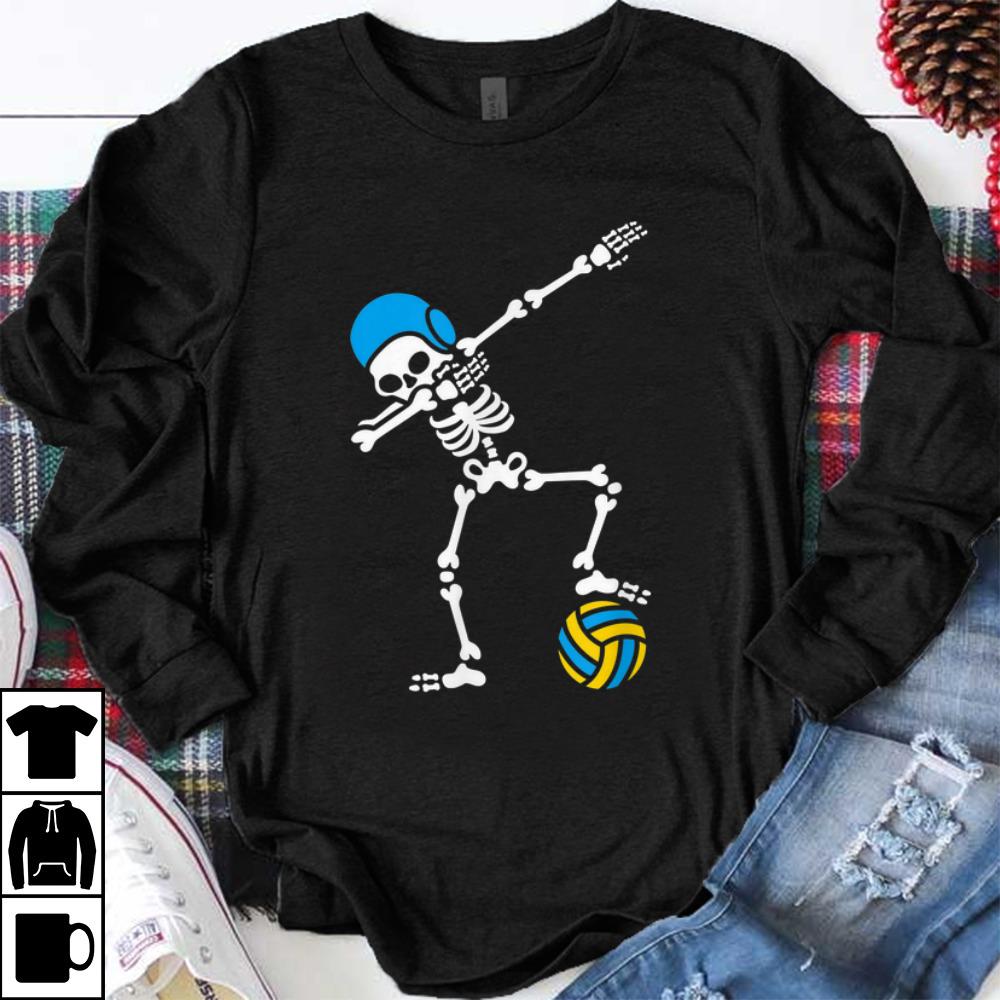 Pretty Dab dabbing skeleton Water polo Halloween swim shirt