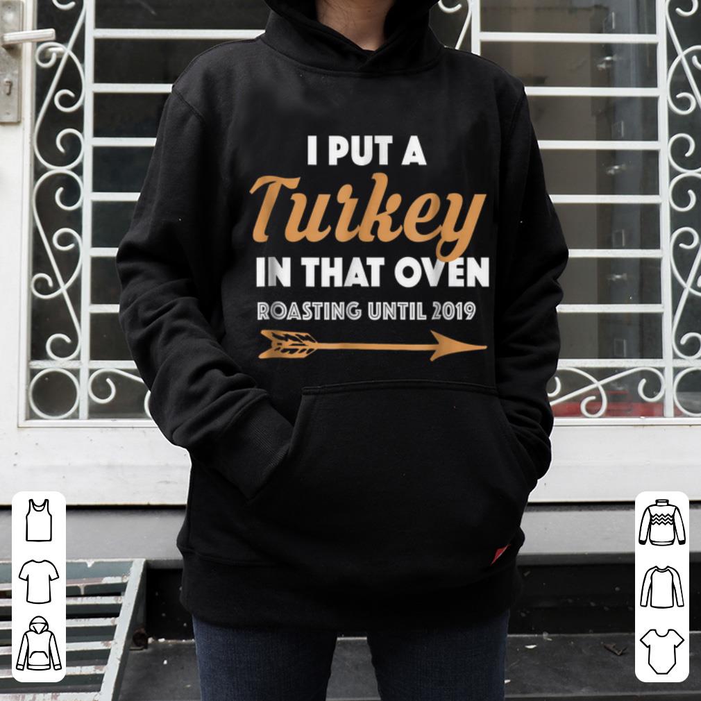 Pretty Funny Thanksgiving Pregnancy Announcement for Dad 2019 shirt