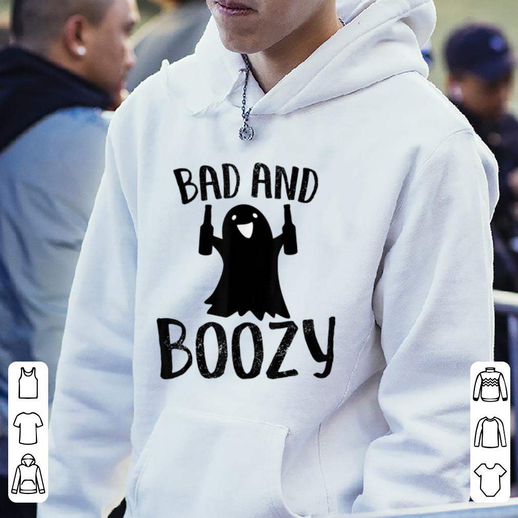 Pretty Halloween Bad And Boozy Ghost Funny Gift Women shirt