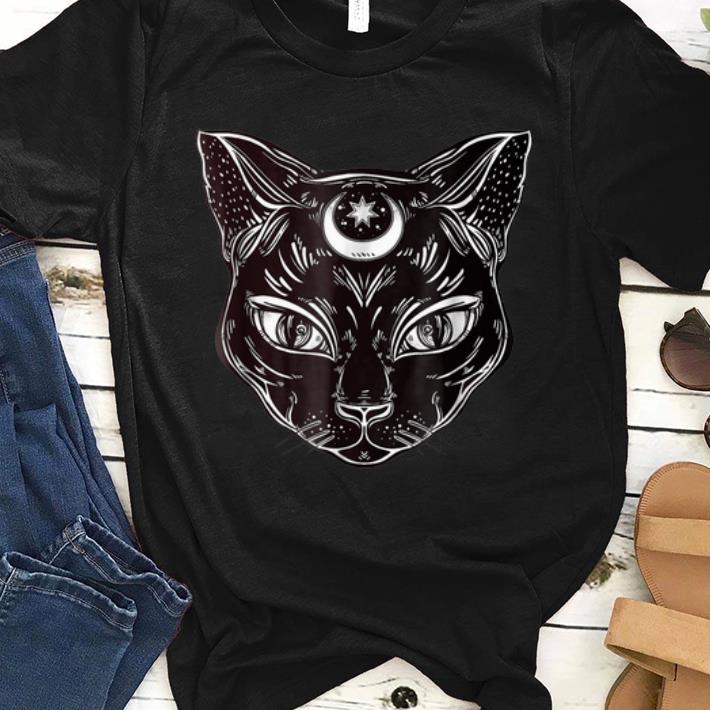 Top Black Cat Halloween Boho - Gothic Witchcraft Tattoo shirt