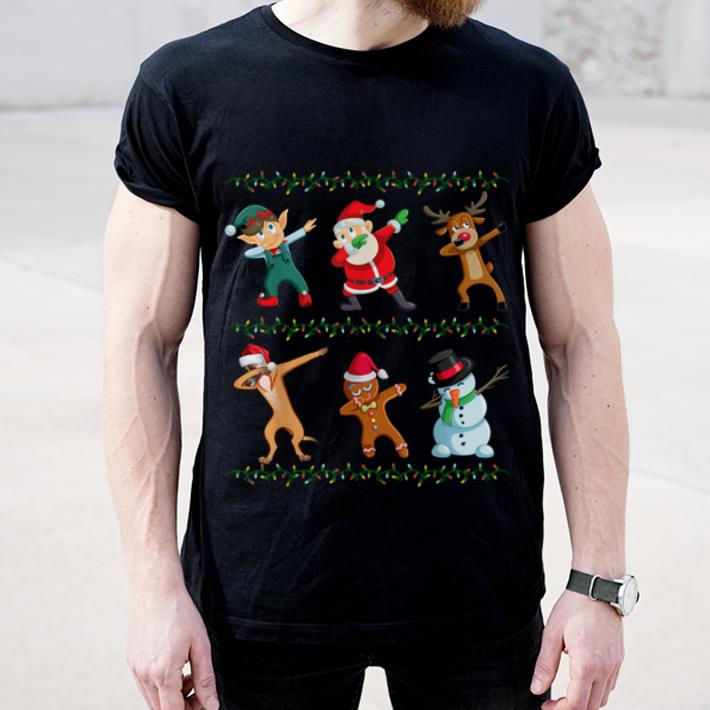 Top Dabbing Santa Belgian Shepherd And Friends Christmas shirt