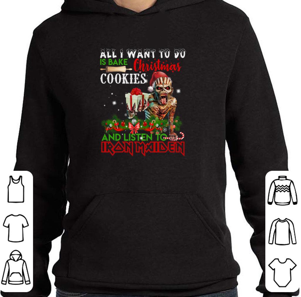 All i want to do is bake Christmas cookies Iron Maiden Christmas shirt