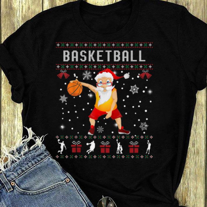 Awesome Basketball Santa Claus Ugly Christmas Sweater Sport Lover shirt