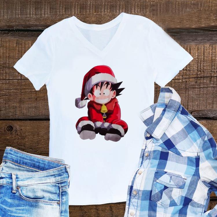 Awesome Christmas Goku Boy white canvas sweater
