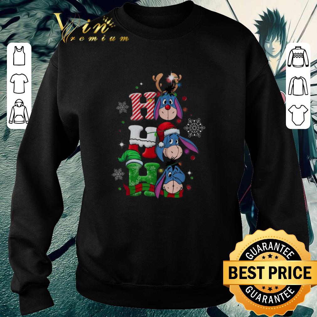Awesome Eeyore Ho Ho Ho Santa Reindeer Christmas shirt