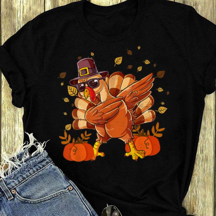 Awesome Funny Dabbing Turkey Thanksgiving Gift Boys Kids Men shirt