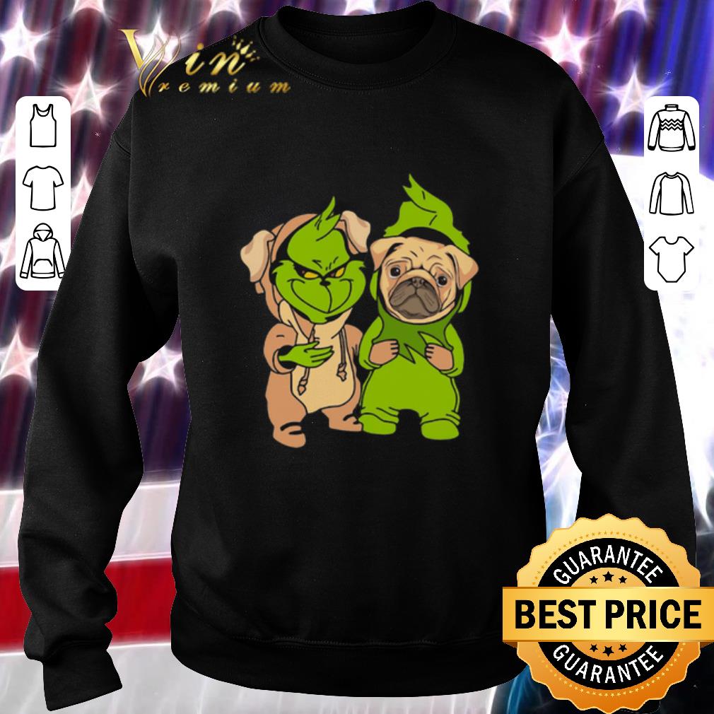 Hot Baby Grinch and Pug dog shirt