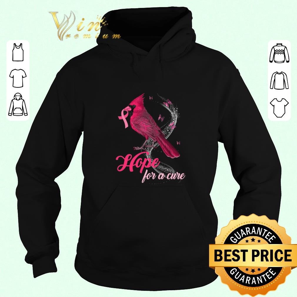 Hot Breast Cancer Awareness Cardinal bird hope for a cure shirt