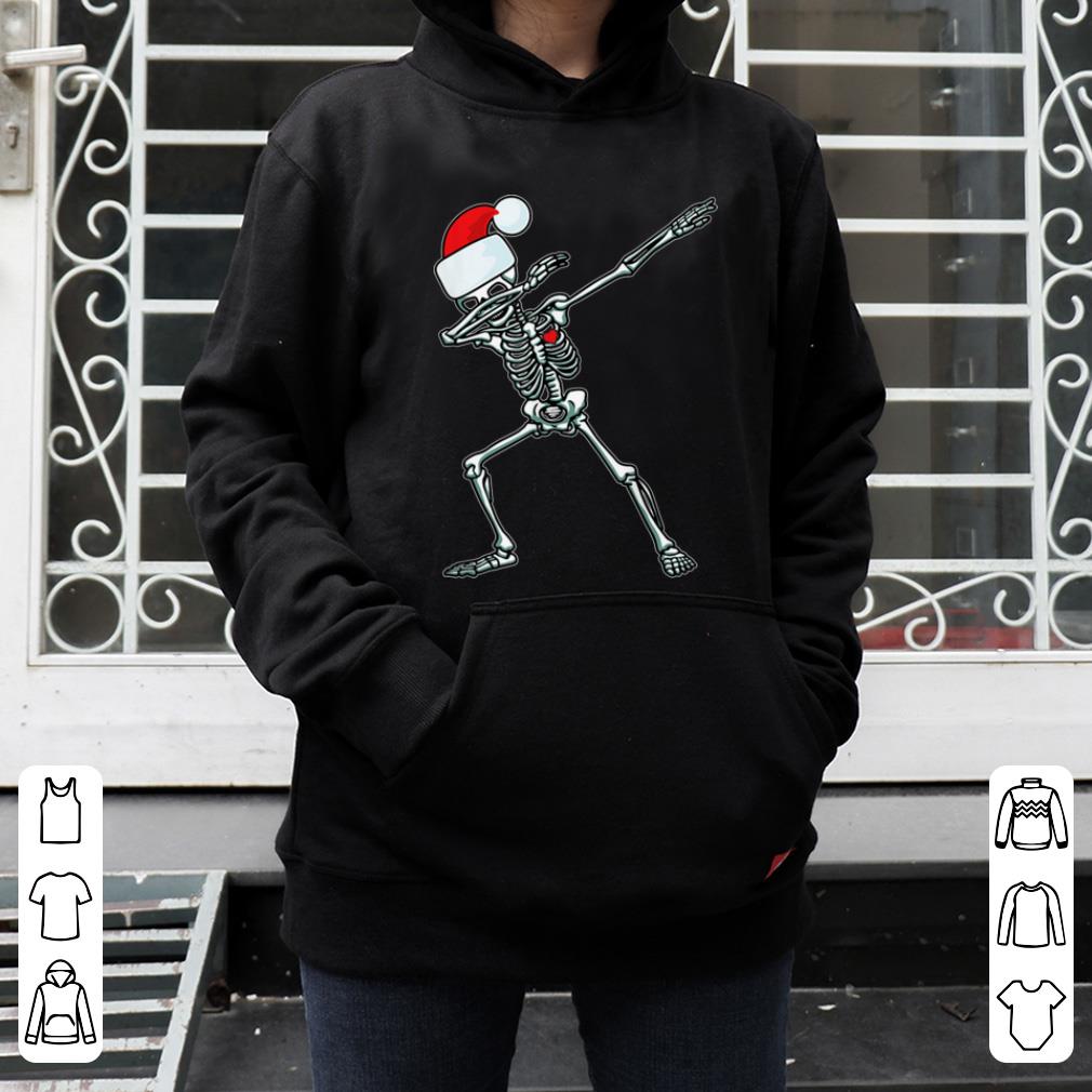 Hot Dabbing Skeleton Santa Kids Adult Gift Funny Christmas shirt