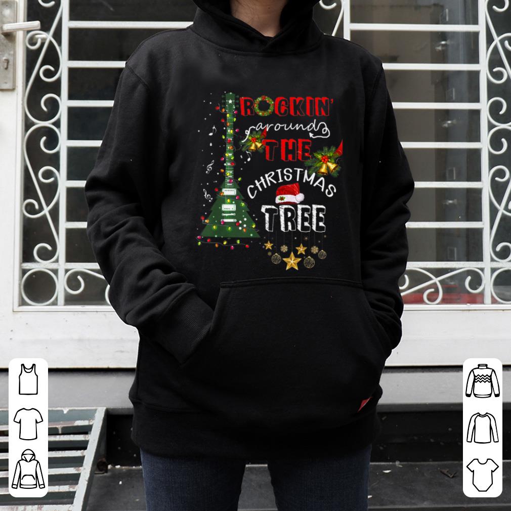 Hot Rockin' Around The Christmas Tree Guitar Gifts Xmas Idea sweater