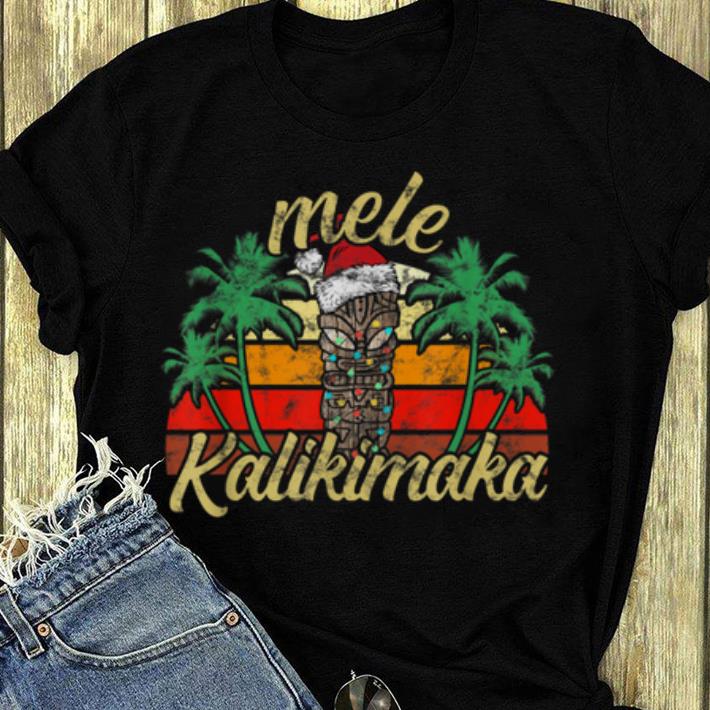 Official Christmas Mele Kalikimaka Tiki Santa Hat Hawaii shirt